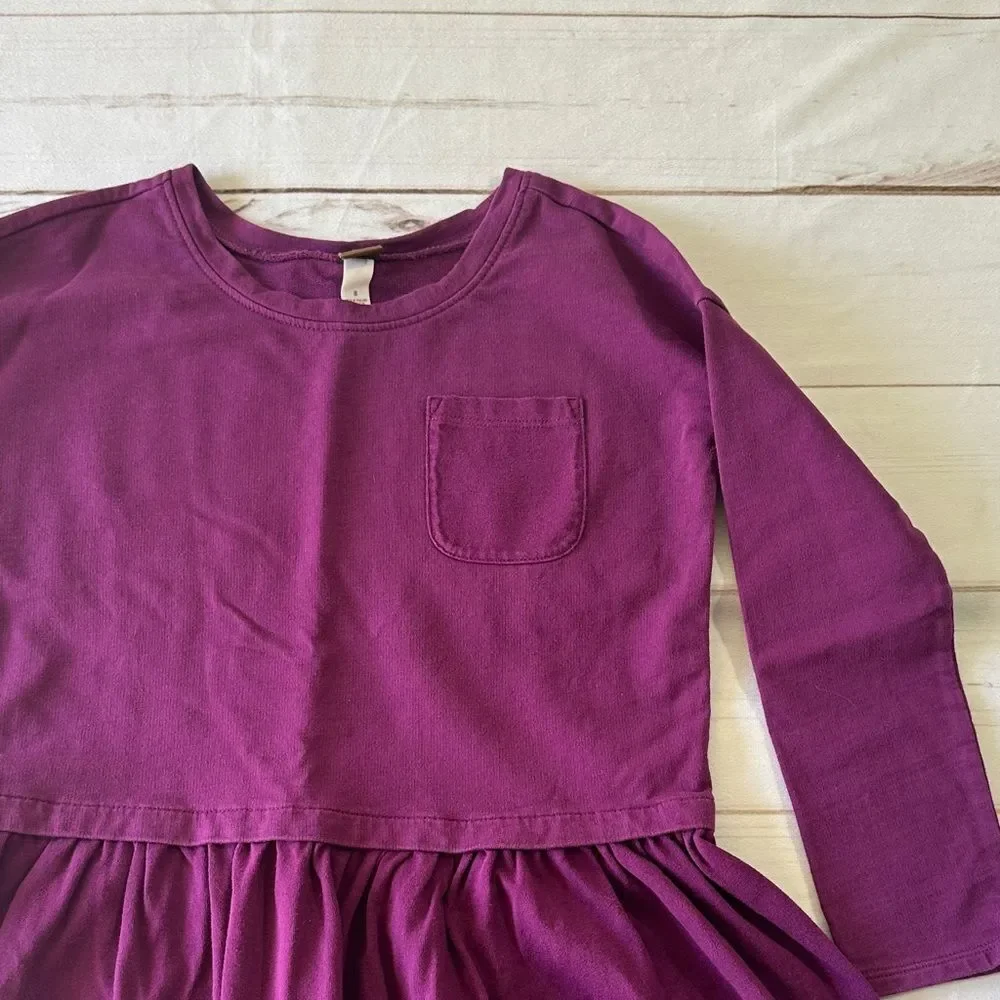 Tea Collection Deep Purple Long Sleeve Dress